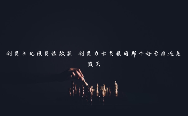剑灵卡无限灵核效果 剑灵力士灵核用那个好苦痛还是毁灭 剑灵卡无限灵核效果 剑灵力士灵核用那个好苦痛还是毁灭