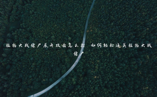 植物大战僵尸展开攻击怎么打 如何轻松通关植物大战僵尸 植物大战僵尸展开攻击怎么打 如何轻松通关植物大战僵尸