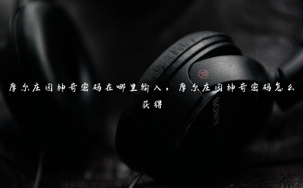 摩尔庄园神奇密码在哪里输入,摩尔庄园神奇密码怎么获得 摩尔庄园神奇密码在哪里输入,摩尔庄园神奇密码怎么获得