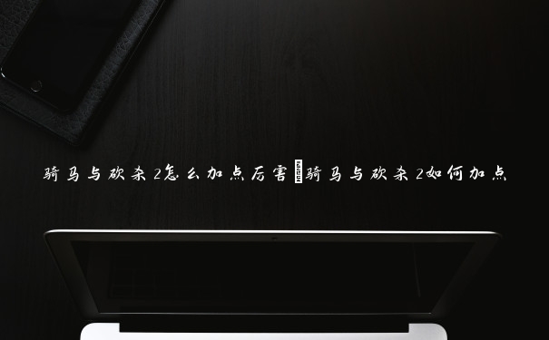 骑马与砍杀2怎么加点厉害 骑马与砍杀2如何加点 骑马与砍杀2怎么加点厉害 骑马与砍杀2如何加点