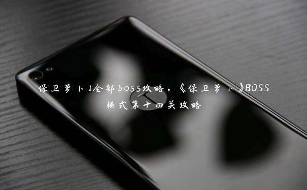 保卫萝卜1全部boss攻略,《保卫萝卜》BOSS模式第十四关攻略 保卫萝卜1全部boss攻略,《保卫萝卜》BOSS模式第十四关攻略