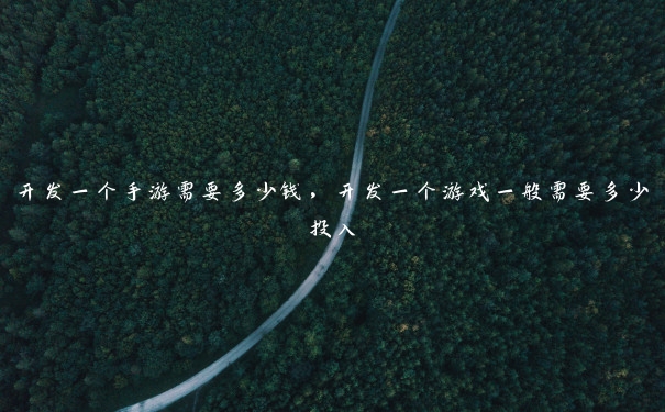 开发一个手游需要多少钱,开发一个游戏一般需要多少投入 开发一个手游需要多少钱,开发一个游戏一般需要多少投入