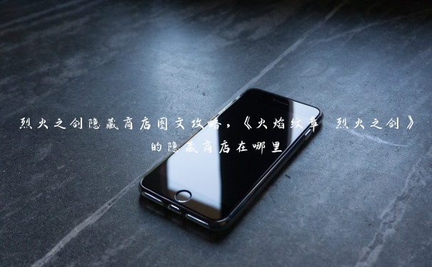 烈火之剑隐藏商店图文攻略,《火焰纹章 烈火之剑》的隐藏商店在哪里 烈火之剑隐藏商店图文攻略,《火焰纹章 烈火之剑》的隐藏商店在哪里